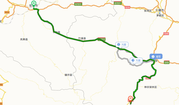 陜西漢中、安康方向