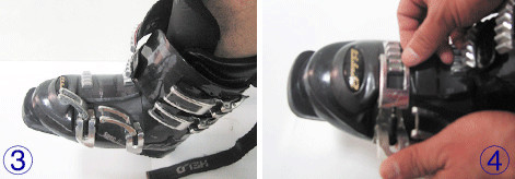 如何正確穿雙板滑雪鞋2