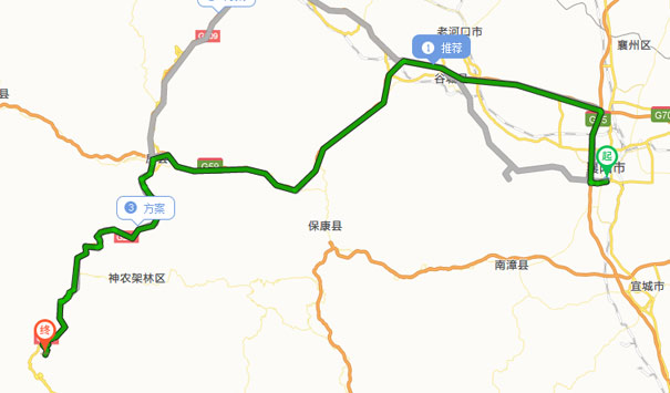 荊門、襄陽方向